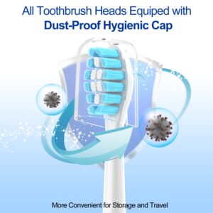 OralClass Replacement Toothbrush Heads for Philips Sonicare - Medium Soft, 8 Pack