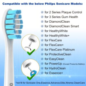 OralClass Replacement Toothbrush Heads for Philips Sonicare - Medium Soft, 8 Pack