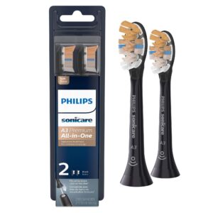 Philips Sonicare Genuine Toothbrush Heads Bundle with A3 Premium All-in-One and C3 Premium Plaque Control Brush Heads (2 Brush Heads)