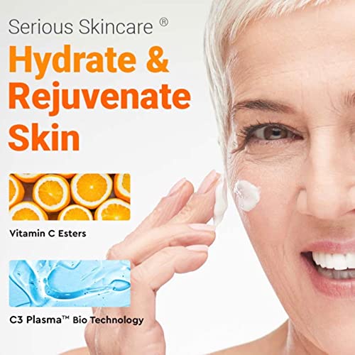 Serious Skincare - Hydrating C3 Vitamin C Facial Cleanser - Gentle Face Wash with Hydrolyzed Collagen - Botanical Extracts - For Dry and Mature Skin - 12 oz.