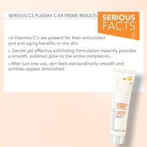 Serious Skincare - C3 Vitamin C - C-Extreme Results Facial Exfoliator - Skin Renewing Resurfacing Treatment - Smoother Radiant Skin - Face, Neck, Hands Rejuvenator - 2 fl. oz