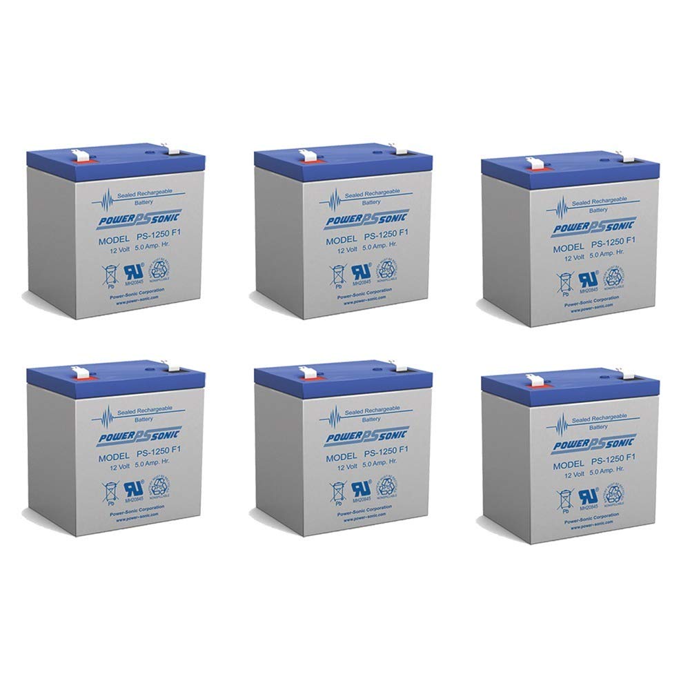 12V 5AH Battery Replacement for Philips C-3 Patient Monitor - 6 Pack