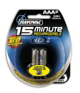 rayovac i-c3 15 minute nimh aaa size carded 2 pack