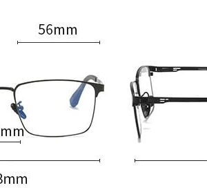 PARWANA Classic Blue Light Blocking Reading Glasses Fatigue Relieve Computer Readers Eyeglasses Flat Light Mirror (Color : C3, Size : +150)