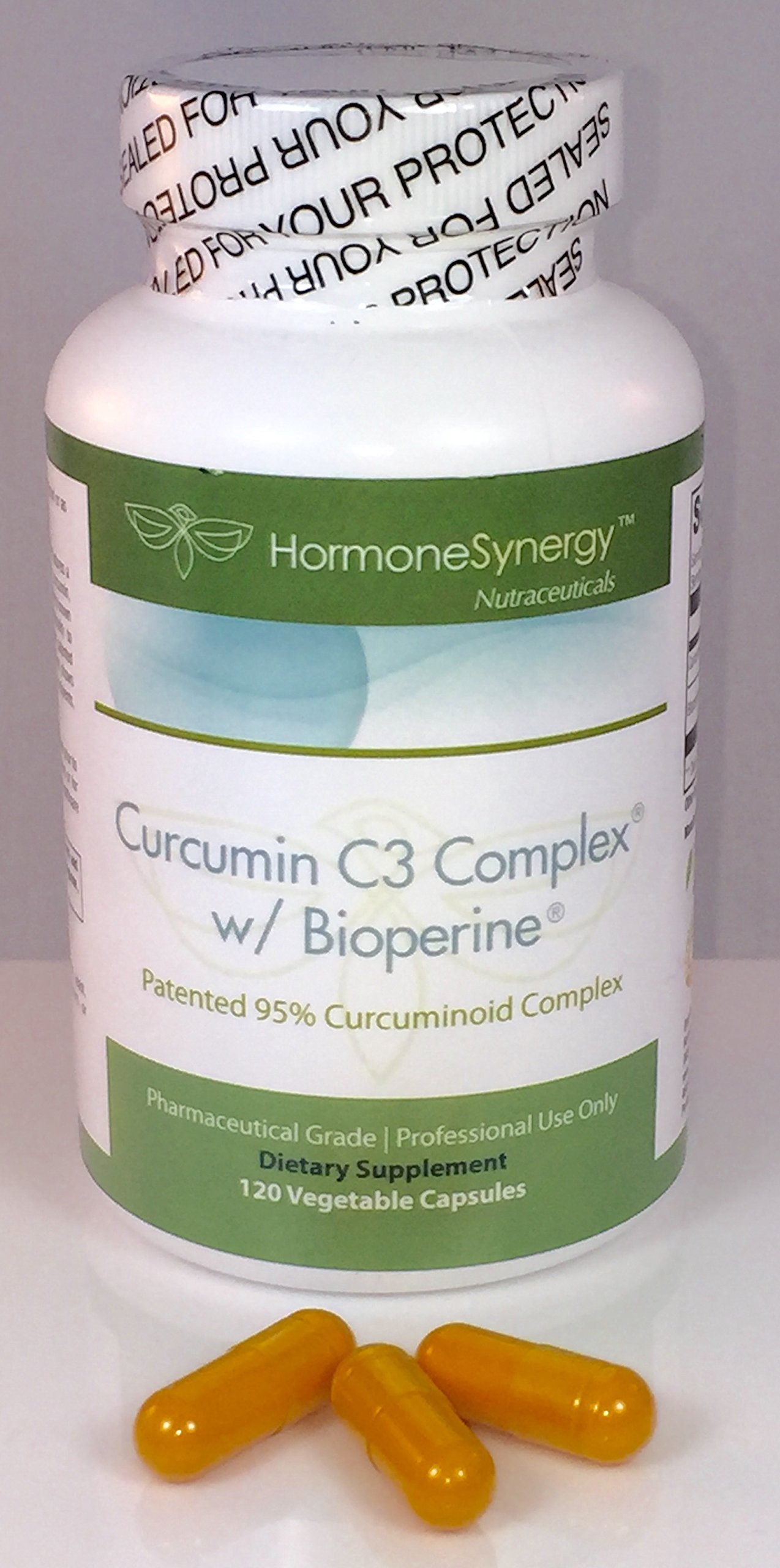 Curcumin C3 Complex ® with BioPerine ® | Ultra HIGH Potency | 120 ea. | Each 500 mg Capsule Features a 100% Pure Turmeric Extract standardized to Curcuminoids (95%) Trademarked and Patented