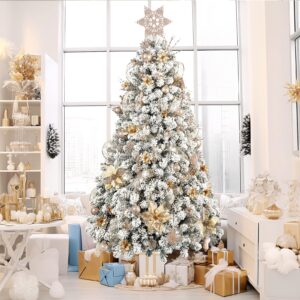 SHareconn 86pcs Shatterproof Plastic Christmas Ball Ornaments, Decorative Hanging Baubles for Xmas Tree/Holiday/Party - Champagne