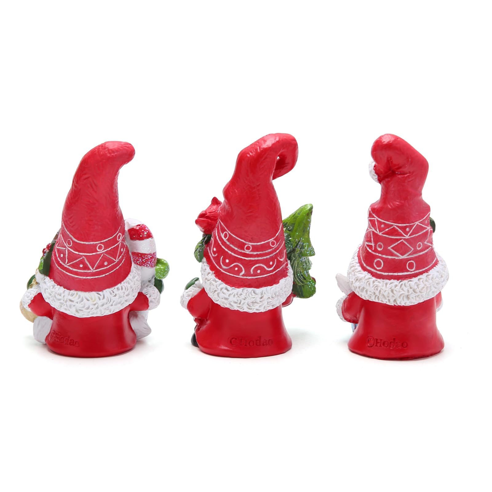 Hodao 3 Set of Joyful Christmas Gnomes Christmas Scandinavian Tomte Gnomes Figurines Christmas Decorations for Home Winter Holiday Decor Xmas Handmade Gifts for Women