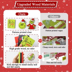 Christmas Tiered Tray Decorations - 6pcs Wooden Signs Table Centerpieces for Holiday Indoor Home Table Top Decorations