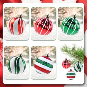 Christmas Balls Ornaments for Xmas Tree, 30Pcs Shatterproof Christmas Tree Decorations, Tree Hanging Balls Muti-Color Christmas Balls Ornaments Set for Party Decoration Perfect Super Bulbs