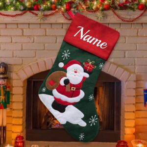 vpkiirai personalized christmas stockings set of 1 custom christmas stockings with name family ornament for xmas holiday decoration