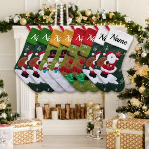 VPkiirai Personalized Christmas Stockings Set of 1 Custom Christmas Stockings with Name Family Ornament for Xmas Holiday Decoration