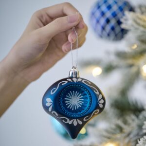 Valery Madelyn Christmas Tree Ornaments, 70ct Navy Blue and Silver Shatterproof Christmas Balls Decoration Set, Winter Wonderland Hanging Tree Ornament Bulk for Xmas Holiday Party Decor