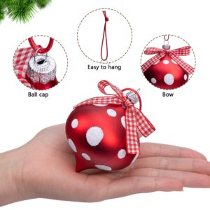 12 Pcs Peppermint Candy Cane Ornament Set - 3.5 x 2.7 Inch Hanging Ornaments for Christmas Tree Party Home Decoration