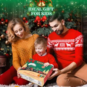 BainGesk Train Set, Electric Train Toy for Boys & Girls, Model Christmas Train Set for Under The Tree, Railway Kit with Sounds, Light, for 3, 4, 5, 6, 7, 8+ Year Old Kids