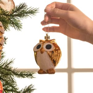 Valery Madelyn Christmas Tree Ornaments Set, 80ct Red and Brown Shatterproof Christmas Tree Decorations Bulk, Woodland Hanging Ball Ornaments for Xmas Trees Holiday Decor