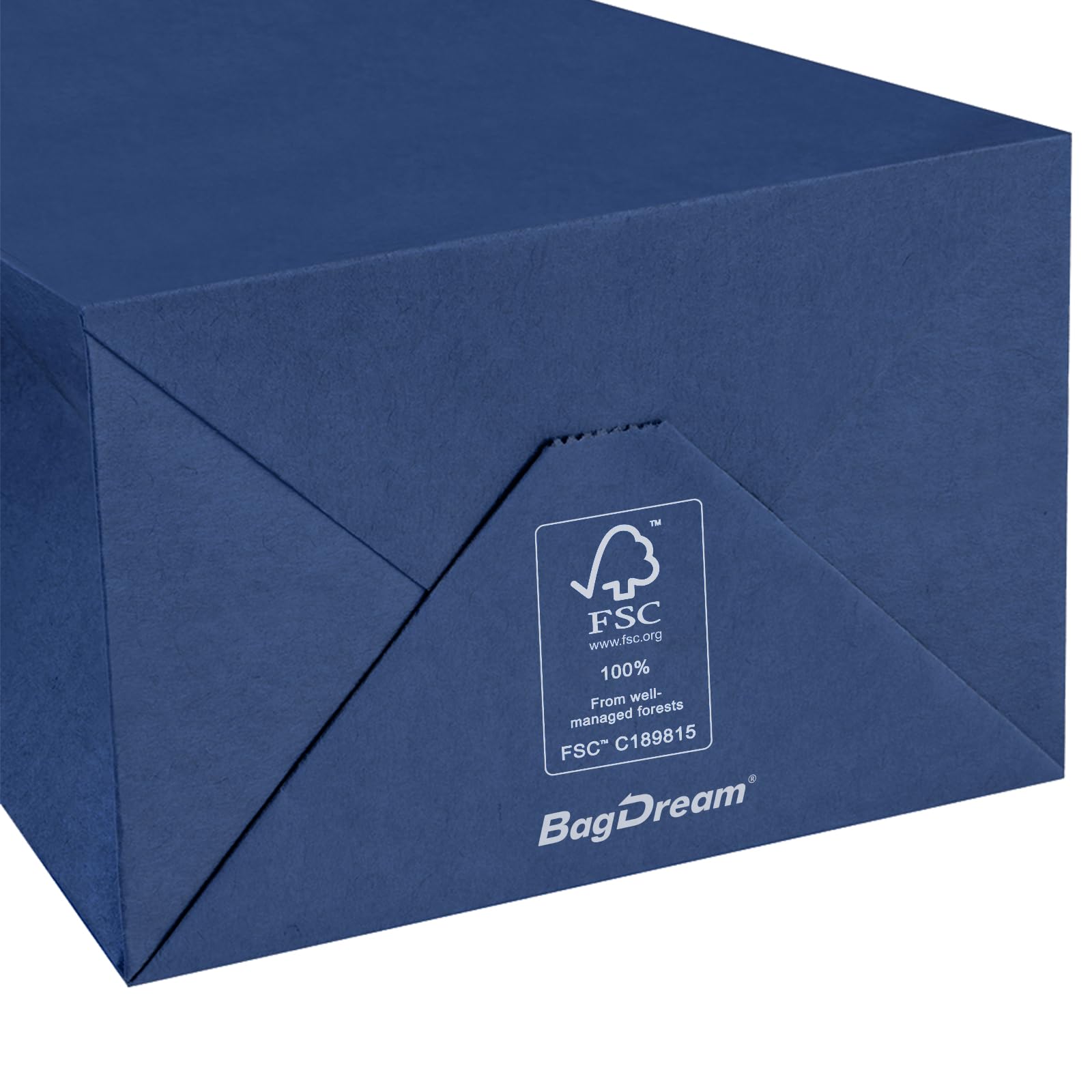 BagDream Kraft Paper Bags 100Pcs 5.25x3x8 Inches Small Paper Gift Bags with Handles Wedding Party Favor Bags Shopping Retail Merchandise Bags Navy Blue Gift Bags Paper Sacks Bulk