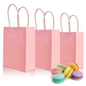 BEISHIDA Small Gift Bags Party Favor Bags Paper Gift Bags Pink Gift Bags with Handles Birthday Gift Bags (6.5 x 4.5 x 2.5 Inch, 20PCS)