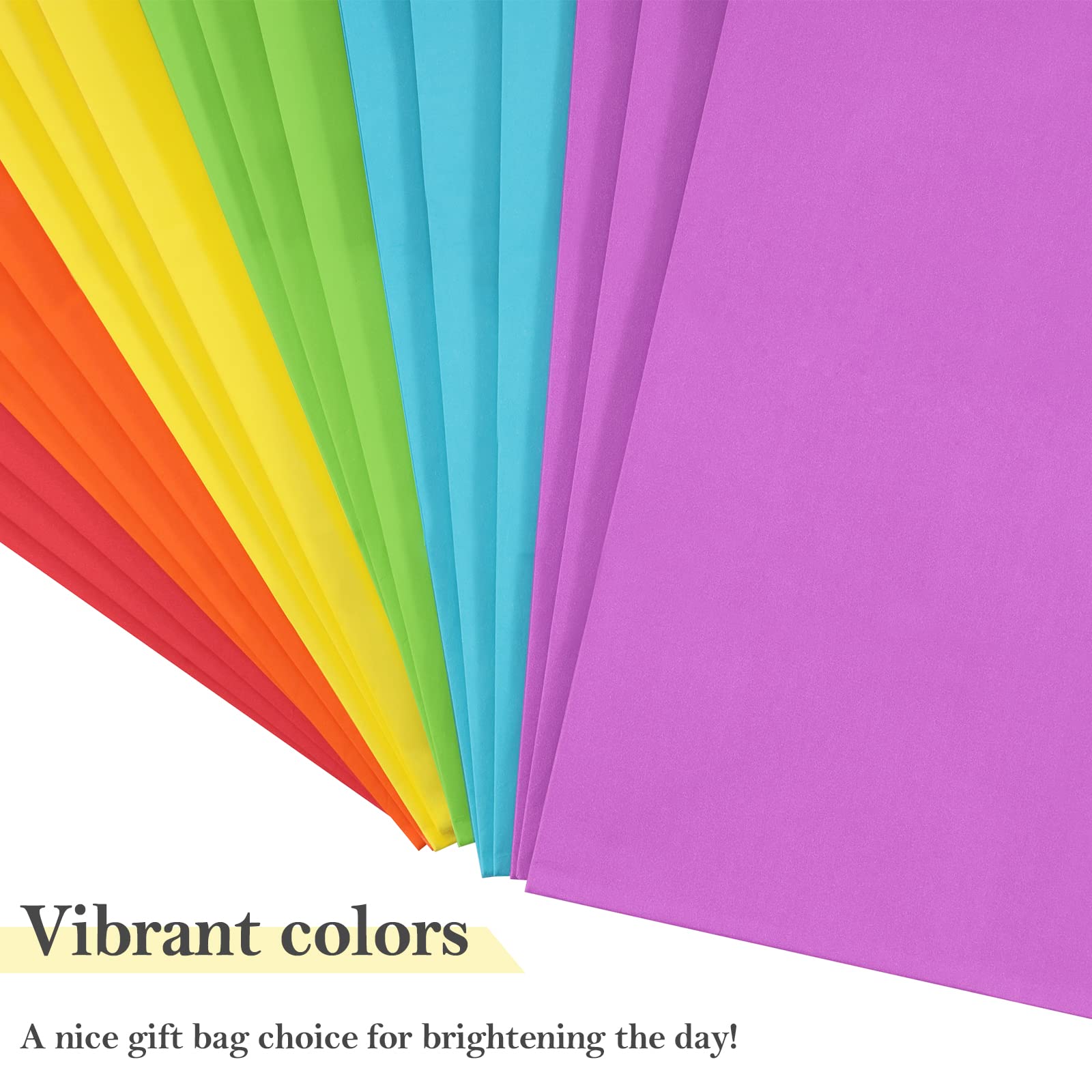 BagDream 48 Pieces 10x5x13 Assorted Gift Bags Rainbow Colors Kraft Paper Party Favor Gift Bags with Handles for Wedding, Baby Shower, Birthday, Gifts, Shopping and Party Supplies