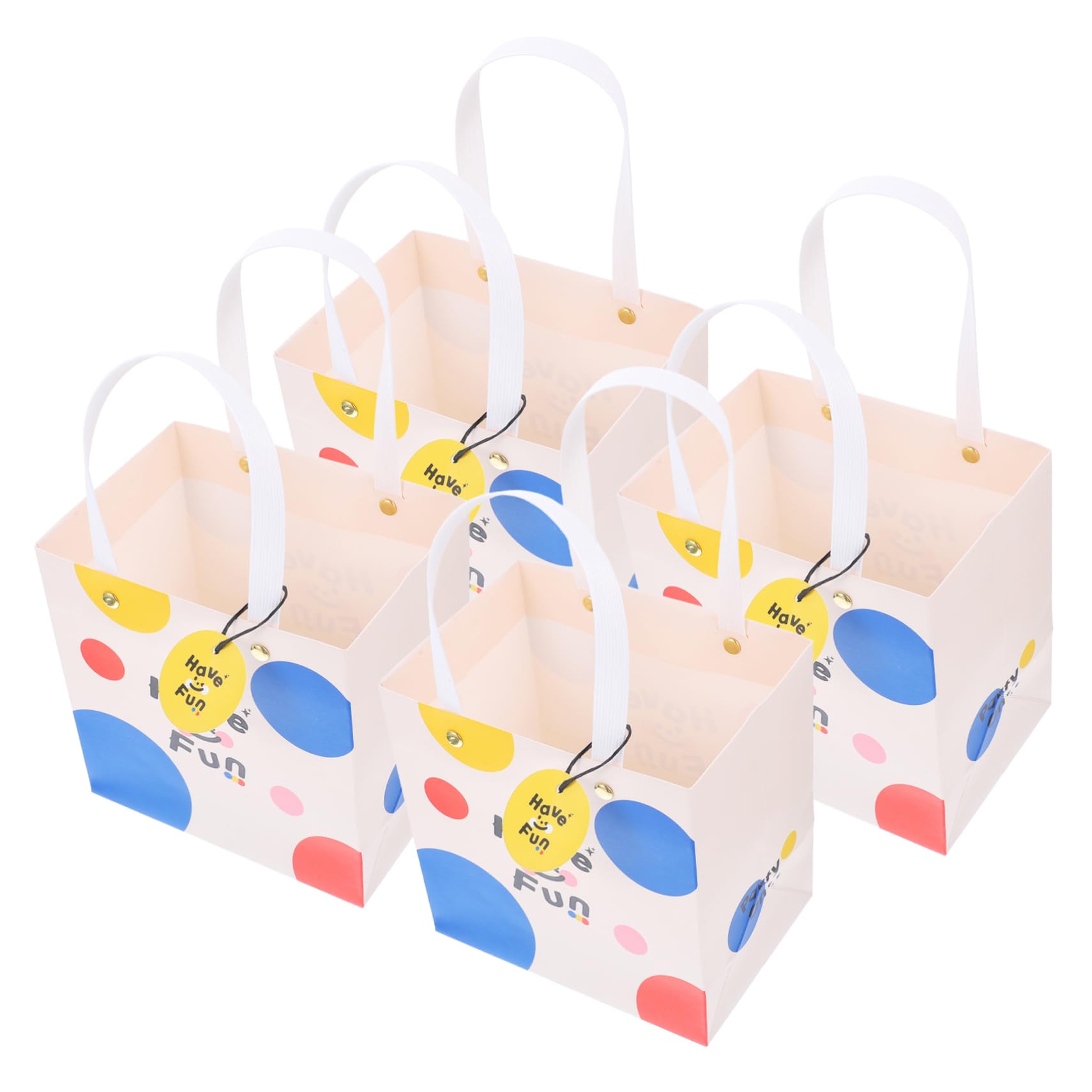 Abaodam 12 Pcs Gift Paper Bag Wedding Gift Bag Goodie Bags Gift Packaging Bags Party Bags Creative Gift Bag Holiday Gift Bags Dot Paper Bags Dot Gift Bags Baby Medium Packing Bag