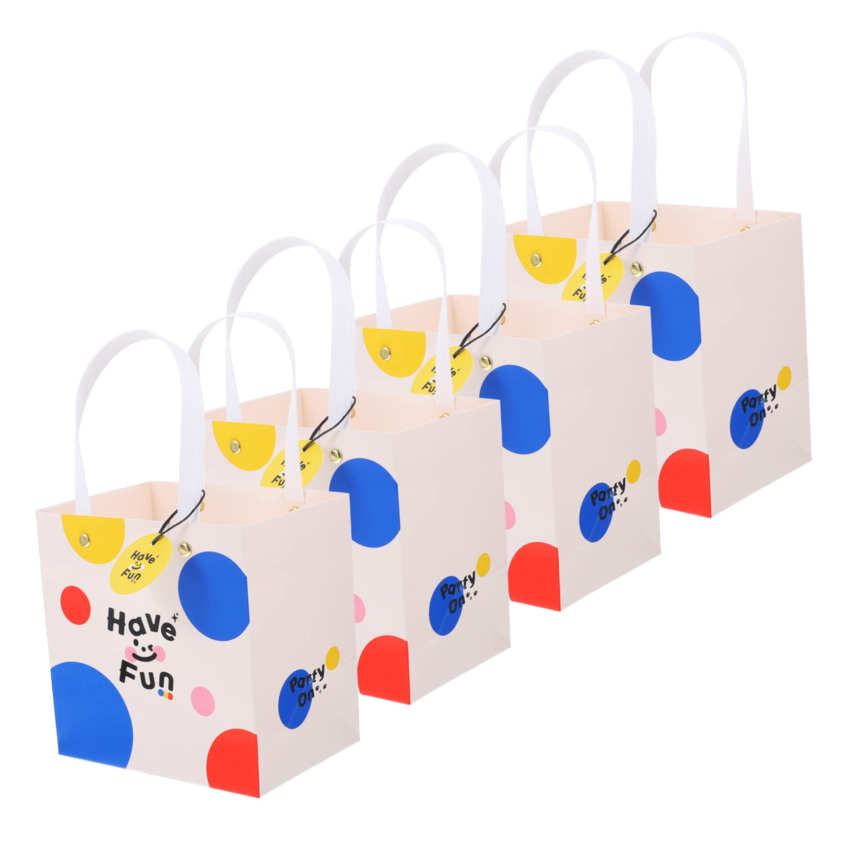 Mobestech 20 Pcs Gift Paper Bag Baby Shower Favors Bags Party Treats Bags Paper Gift Bags with Handles Goodie Bags Holiday Gift Bags Christmas Gift Bags Oversized Gift Box