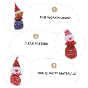 Healifty 3pcs Christmas Eve Goodie Bags Christmas Gnome Candy Bag Wedding Candy Bag Christmas Candy Pouch Christmas Bag Gift Bags Children Xmas Present Bags Knitting Decorate