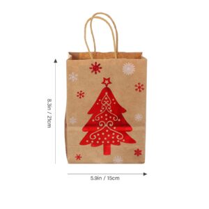 LUOZZY 24pcs Christmas Wrapping Bags Gift Storage Pouches Handheld Packing Pouches Krafts Paper Gifts Bags for Xmas