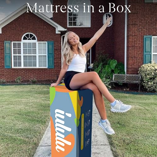 IULULU Queen Mattress, 12 Inch Memory Foam Mattress Queen in a Box - Cool Gel Bed Mattress Bamboo Charcoal Foam Queen Mattresses Pressure Relief Medium Firm