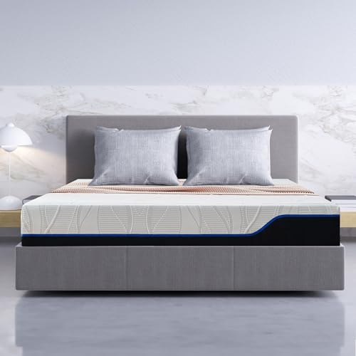 Queen Mattress, 10 Inch Queen Size Mattress, Cooling Gel Memory Foam Mattress In A Box For Fresh Cool Sleep & Pressure Relief, Fiberglass Free, Made In USA