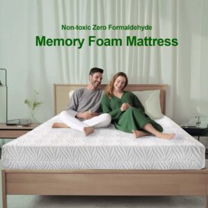 Queen Size Mattress, 10 Inch Gel Memory Foam Mattresses for Cool Sleep & Pressure Relief, Medium Firm Mattresses, Fiberglass Free, CertiPUR-US Certified, Bed-in-a-Box (Queen)