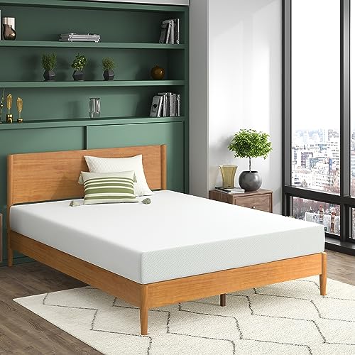 ZINUS 8 Inch Green Tea Memory Foam Mattress, Queen, Fiberglass Free, Patented Custom Contour Support, Sturdy Base Foam, CertiPUR-US Certified, Mattress in A Box, White