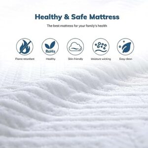 TMEOSK Queen Size Mattress, 8 inch Gel Memory Foam Mattress for a Cool Sleep & Pressure Relief, Medium Firm Feel with Motion Isolating (Queen)