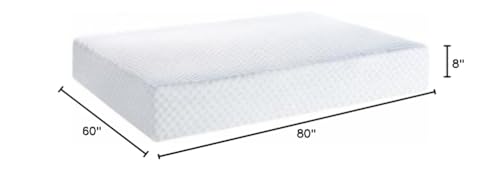 TMEOSK Queen Size Mattress, 8 inch Gel Memory Foam Mattress for a Cool Sleep & Pressure Relief, Medium Firm Feel with Motion Isolating (Queen)