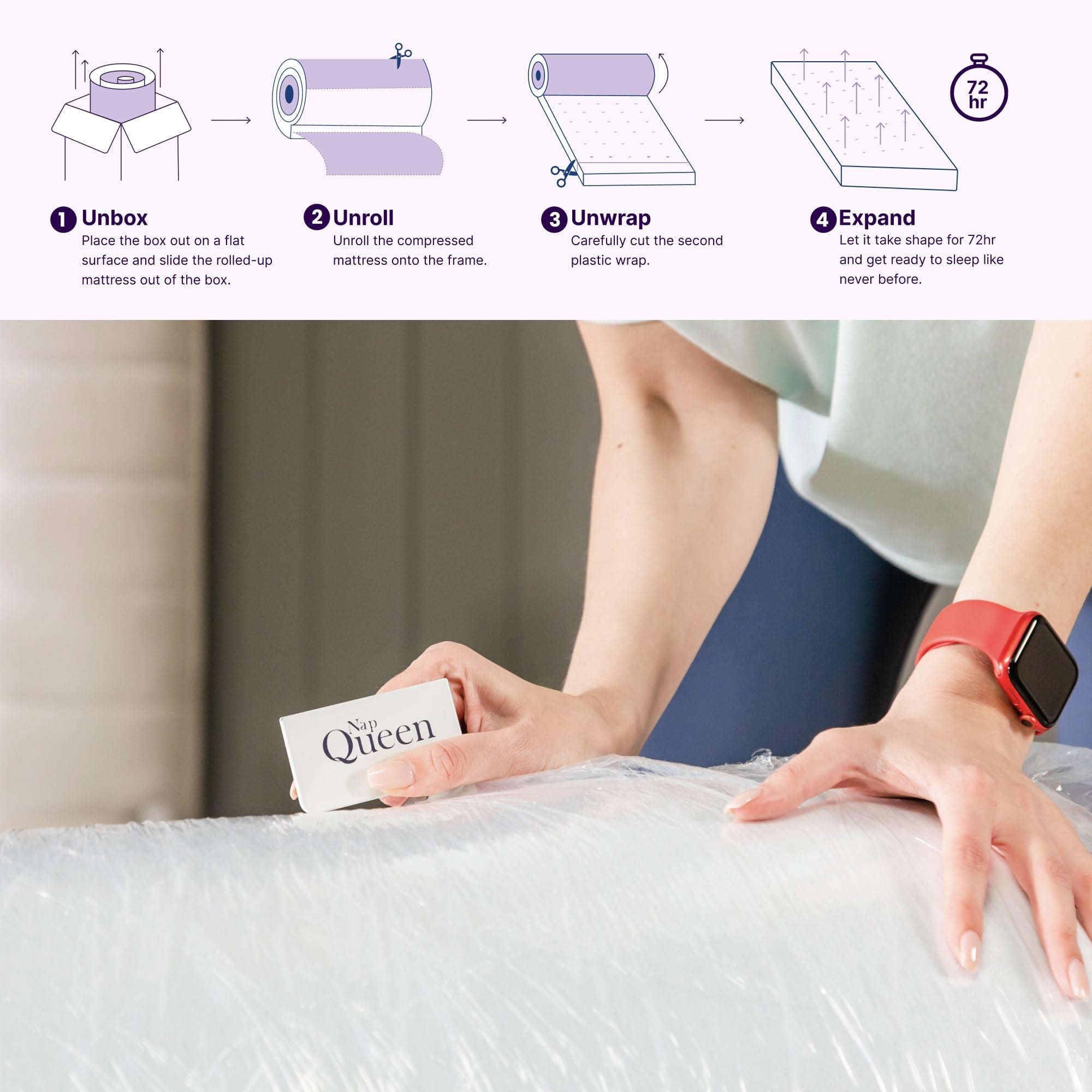 NapQueen Queen Mattress, 6 Inch Elizabeth Cooling Gel Memory Foam Mattress, Queen Bed Mattress in a Box, CertiPUR-US Certified, Medium Firm, Breathable Soft Fabric Cover