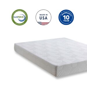 DUNTRKDU Queen Size Mattress, 12 inch Green Tea Infused Gel Memory Foam Mattress for Cool Sleep & Pressure Relief, Medium Firm Bed Mattresses, CertiPUR-US Certified (Queen)