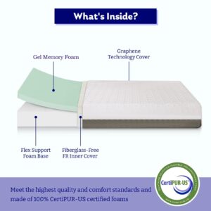 TMEOSK Queen Size Mattress, 10 Inch Gel Memory Foam Mattress with Cooling Gel Infused, Fit Ergonomics, Comfy Sleeper, Flex Support for Cool Sleep, Pressure Relief,Balance Support,White (10" Queen)