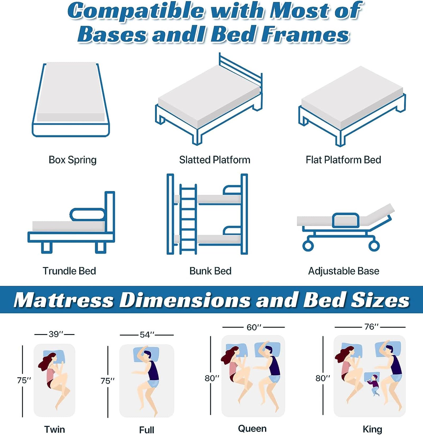 TMEOSK Queen Mattress, 12 inch Gel Memory Foam Green Tea Infused Mattress for a Cool Sleep & Pressure Relief, Tight Top Mattress, Medium Firm Feel with Motion Isolating, CertiPUR-US Certified(Queen)