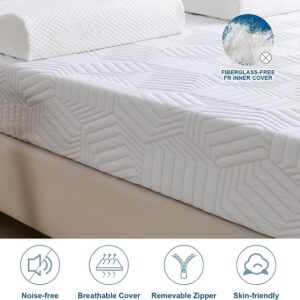 TMEOSK Queen Mattress, 12 inch Gel Memory Foam Green Tea Infused Mattress for a Cool Sleep & Pressure Relief, Tight Top Mattress, Medium Firm Feel with Motion Isolating, CertiPUR-US Certified(Queen)