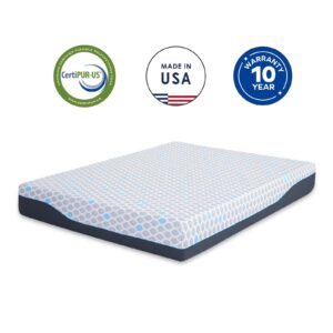 TMEOSK Queen Mattress, 10 inch Cooling Gel Memory Foam Mattress, Bamboo Charcoal Infused for Pressure Relief, Mattress in a Box, Medium Firm Feel, CertiPUR-US Certified, Made in USA (Queen)