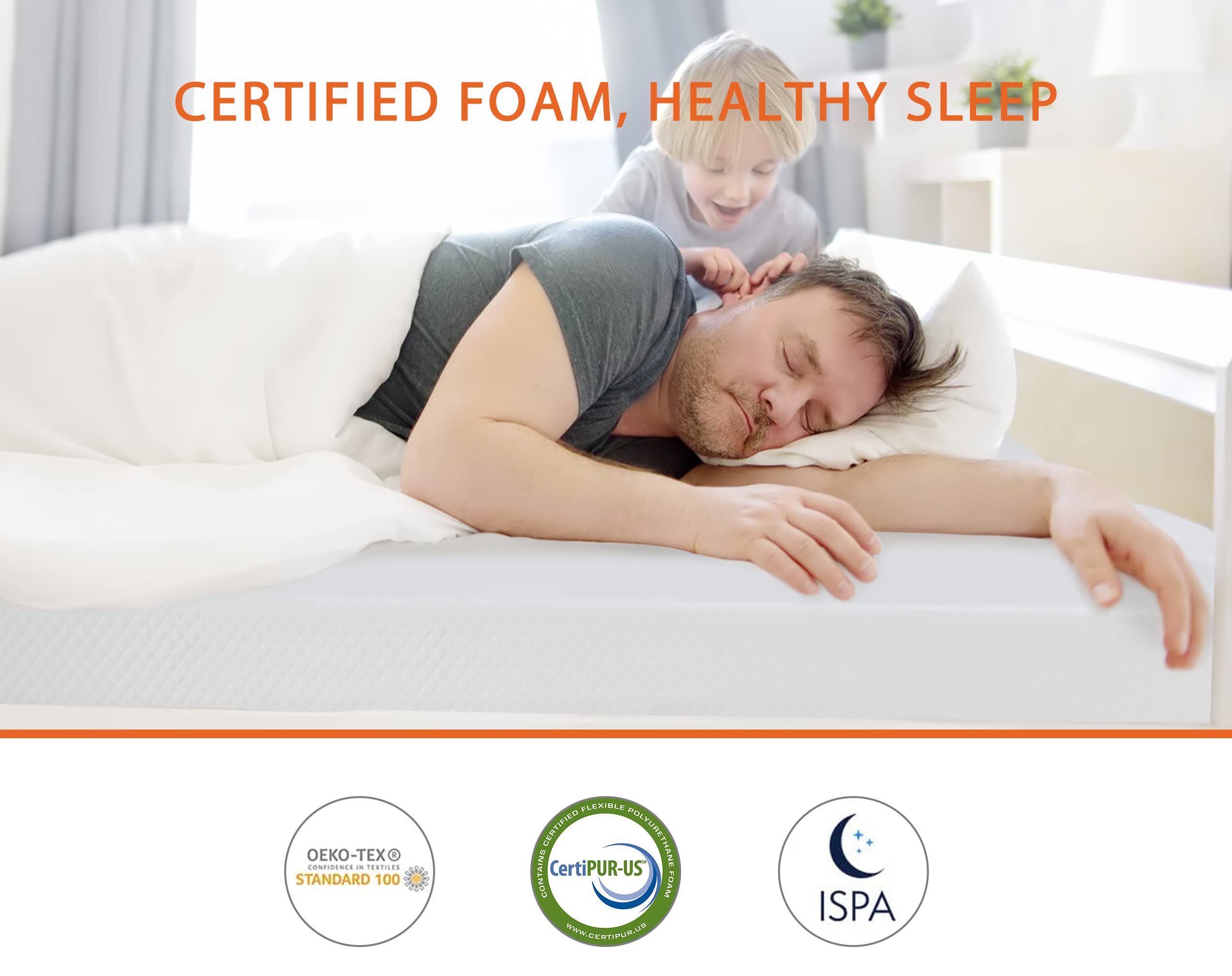 BORGEBY Gel Memory Foam Mattress, 6/8/10/12 inch Firm Mattress in a Box, CertiPUR-US Certified Mattress for Cool Sleep & Pressure Relief (6 in, Queen (U.S. Standard))