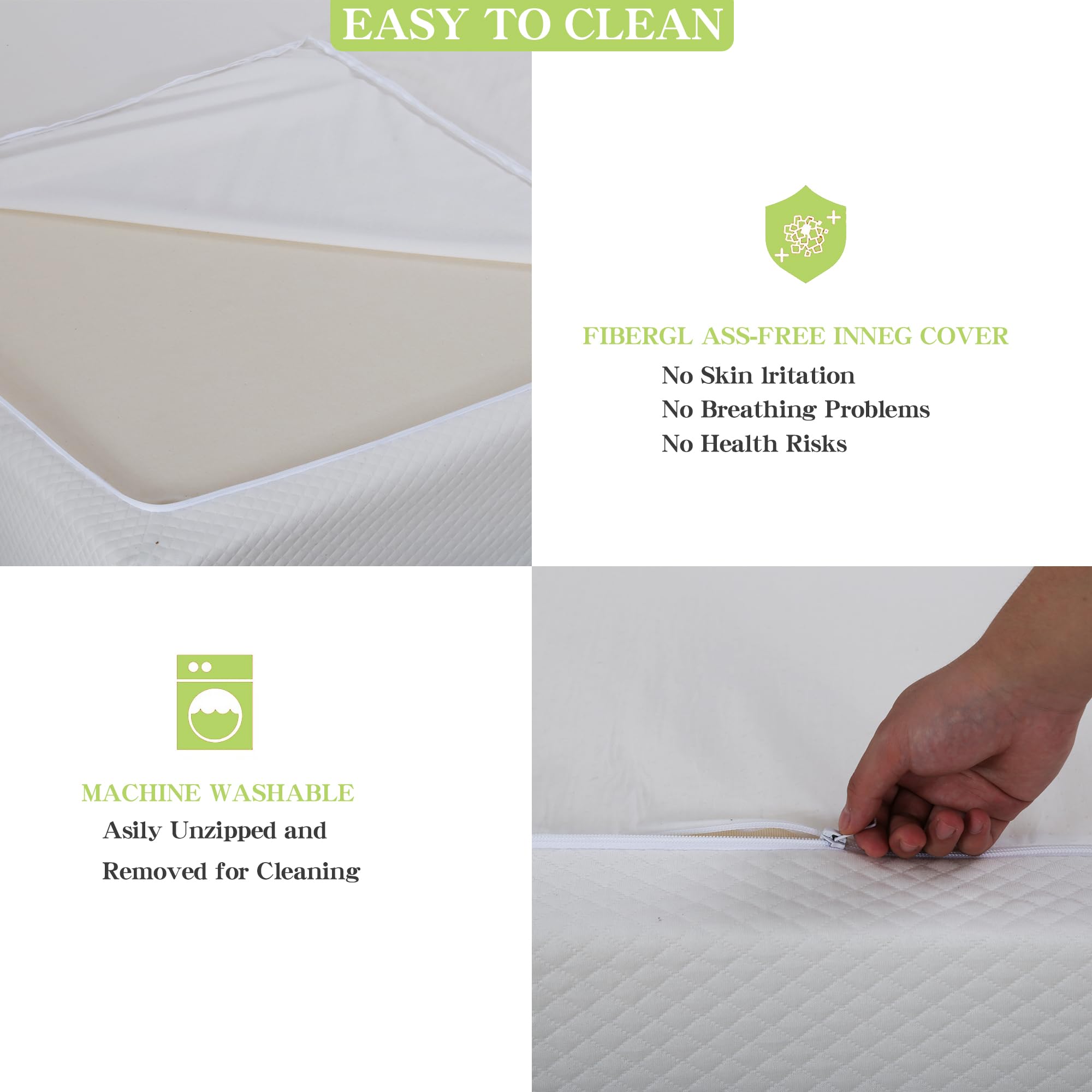 Haiput Wam Queen Mattress in a Box 12 Inch, Green Tea Mattress Certipur US Certified, Cool Gel Memory Foam Mattress Queen for Sleep and Pressure Relief