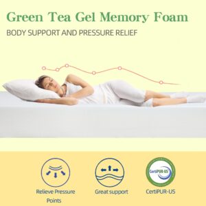 Haiput Wam Queen Mattress in a Box 12 Inch, Green Tea Mattress Certipur US Certified, Cool Gel Memory Foam Mattress Queen for Sleep and Pressure Relief