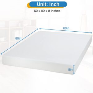 Queen Mattresses, 8 Inch Gel Memory Foam Mattress for Pressure Relief, Medium Firm Mattress in a Box, CertiPUR-US Certified, Fiberglass Free, with Washable Cover