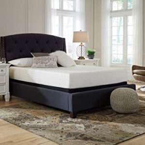 Signature Design by Ashley Queen Size Chime 10 Inch Medium Firm Memory Foam Mattress with Green Tea & Charcoal Gel