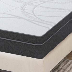 TMEOSK 10 Inch Gel Memory Foam Mattress with Individual Pocket Spring Mattress, Cooling Gel Infused, Flex Support for Bedroom Pressure Relief, Balance Support - Medium Comfortable (Queen)