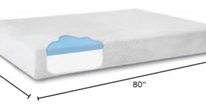 Serta - 9 inch Amazon Exclusive Cooling Gel Memory Foam Mattress, Queen Size, Medium-Firm, Supportive, CertiPur-US Certified, 100-Night Trial - Pure Slumber,White