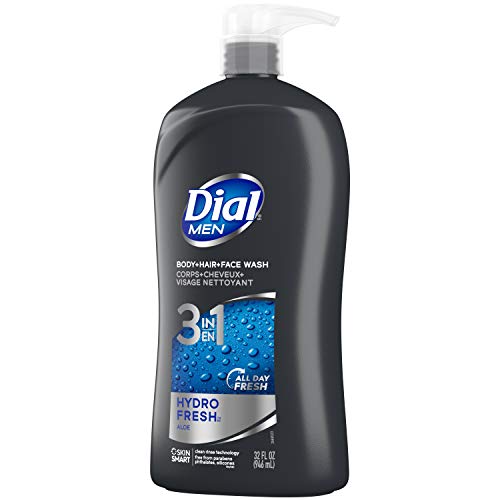 Dial Men 3in1 Body, Hair and Face Wash, Hydro Fresh, 32 fl oz