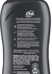 Dial Men 3in1 Body, Hair and Face Wash, Hydro Fresh, 32 fl oz