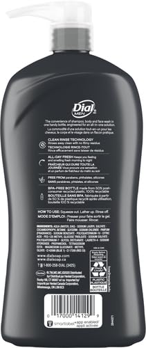 Dial Men 3in1 Body, Hair and Face Wash, Hydro Fresh, 32 fl oz