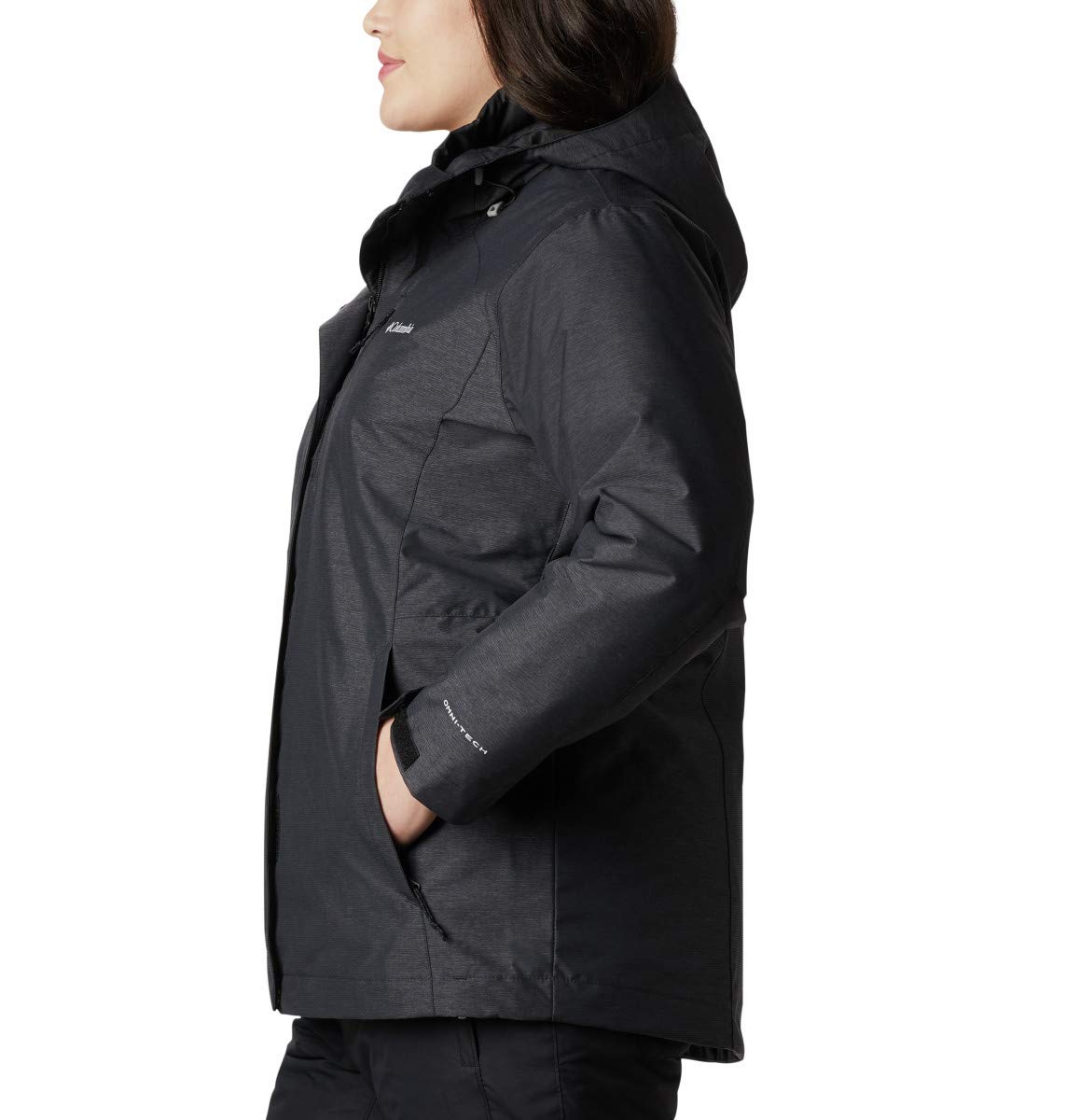 Columbia Women's Whirlibird Iv Interchange Jacket, Black Crossdye, Large