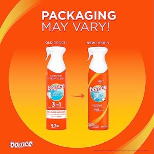 Bounce Anti Static Spray, 3 in 1 Instant Anti Static Spray & Instant Wrinkle Release, Odor Eliminator and Fabric Refresher Spray (9.7 Fl Oz, Pack of 1)